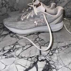 Under Armour Women’s 7.5 Gray White Charged Sneakers